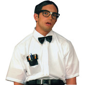 Nerd Costume Accessory Tie + Glasses + Pocket Protector