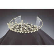 Tiara 2" Rhinestone Gold