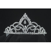 Tiara 3In Rhinestone Silver