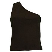 Black One Shoulder Tee Top