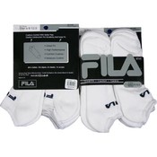 Men's Fila White with Navy No Show Sock