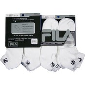 Men's Fila White with Black Low Cut Sock