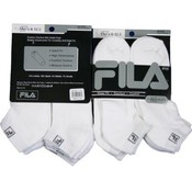 Men's Fila White with Grey Low Cut Sock