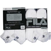 Men's Fila White with Navy Low Cut Sock