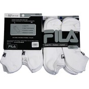 Men's Fila White with Black No Show Sock