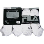 Men's Fila White with Grey No Show Sock