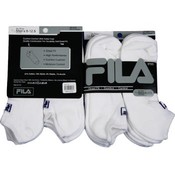 Men's Fila White with Navy No Show Sock