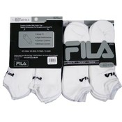Men's Fila White with Black No Show Sock