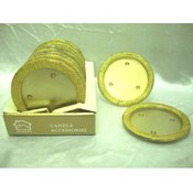Glitter Glass Plate Candle Holder