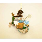 Tin Snowman Ornament