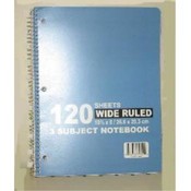 3 Subject Notebook