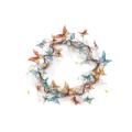 Butterfly Wreath 22"D Polyester/Plastic