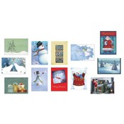 Boxed Christmas Cards Holiday Glitter Assortment(Case of 36)
