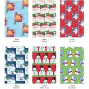 Christmas Roll Wrap Asst 2 100 square long roll(Case of 36)