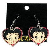Betty Boop Heart Earrings
