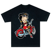 Biker Betty BoopT-Shirt- Black