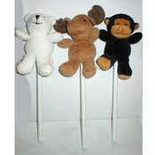4" Wild Animal Plush Toy w/Pencil