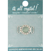 Genuine Rhinestone Buckle 35mm Circle-Silver