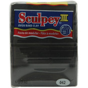 Sculpey III Polymer Clay 2 Ounces-Black