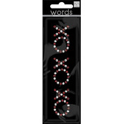  Rhinestone Word & Icon Stickers-XO, XO,...