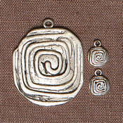 Blue Moon Reflections Metal Pendant/Charm-Spiral A