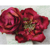  Baroque Blooms 2/Pkg-Maroon 
