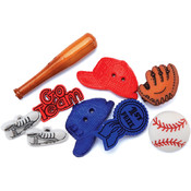 Favorite Findings Buttons-Baseball 8/Pkg