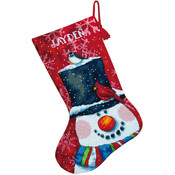 Snowman & Friends Stocking Needlepoint Kit
