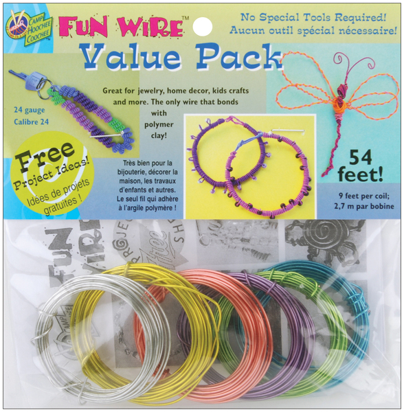 Plastic Coated Fun Wire Value Pack 9 Foot Coils-24