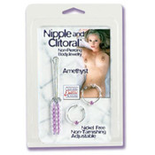  Nipple & Clit Non-piercing Amethyst 