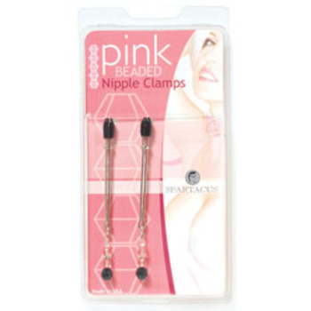 UPC 669729221129 product image for Adj. Nipple Clamp W/Pink Beads | upcitemdb.com