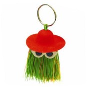 Hippie Keychain with Hat and Glasses