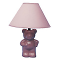 Ceramic Teddy Bear Lamp - Pink