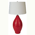 28" Ceramic Table Lamp - Red