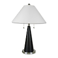 28" Metal Table Lamp - Black/Silvertone