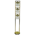 64" Brass Pendant 3-Light Floor Lamp
