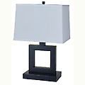 22" Square Table Lamp - Dark Bronze