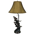 30" Brushed Dolpnin Table Lamp