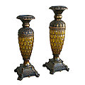 Set of 2 Candleholders - Antique bronze