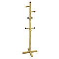 Kids' Primary-Color 8-Peg Coat Rack