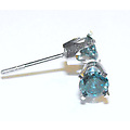 .50 CTW Genuine Blue Diamond Stud Earrings