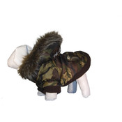 Camo Metallic Fashion Parka W/Hood- SM Dog