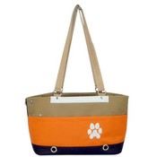 Orange Canvas Striped Beach Pet Carrier