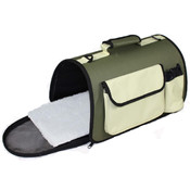 Green Folding Casual Pet Carrier w/ Bottle Holder