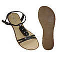 Ladies Adjustable Ankle Strap Sandal-Black