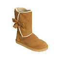 Ladies Suede Boot With Bow- Camel(Case of 18)