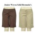 Junior Solid Bermuda Shorts