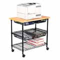 Mobile Printer/Fax Station w/Wire Shelving