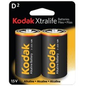 Kodak XtraLife Alkaline D 2Pk