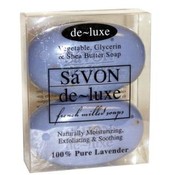 SaVON De-Luxe 2 Pack 100% Pure Lavender Bar Soap